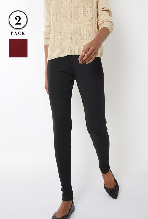 Women Knitted Leggings - Pack of 2