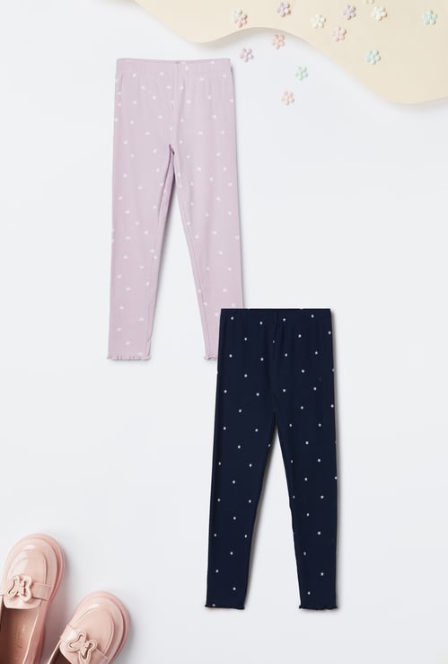 Girls Printed Legging - Pack of 2
