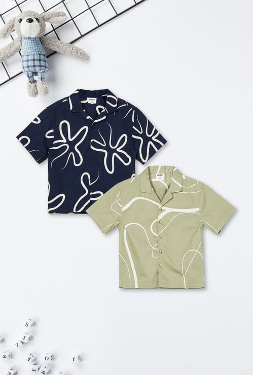Boys Printed Resort Shirt - Pack of 2