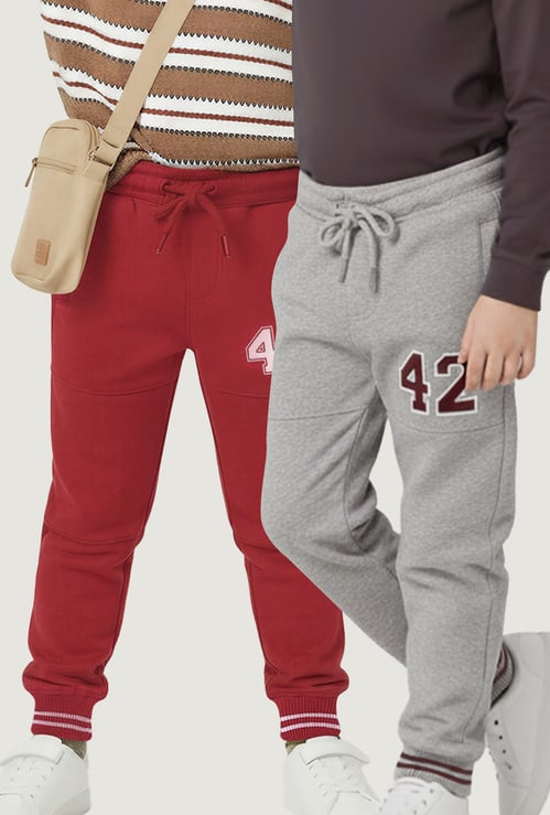 Boys Joggers with Striped Cuffs - Pack of 2