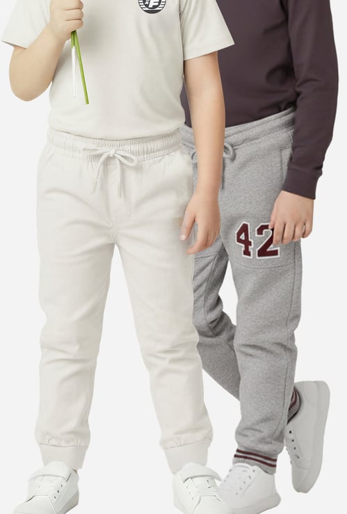 Boys Printed Joggers - Pack of 2