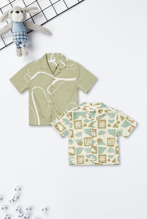 Boys Printed Resort Shirt - Pack of 2
