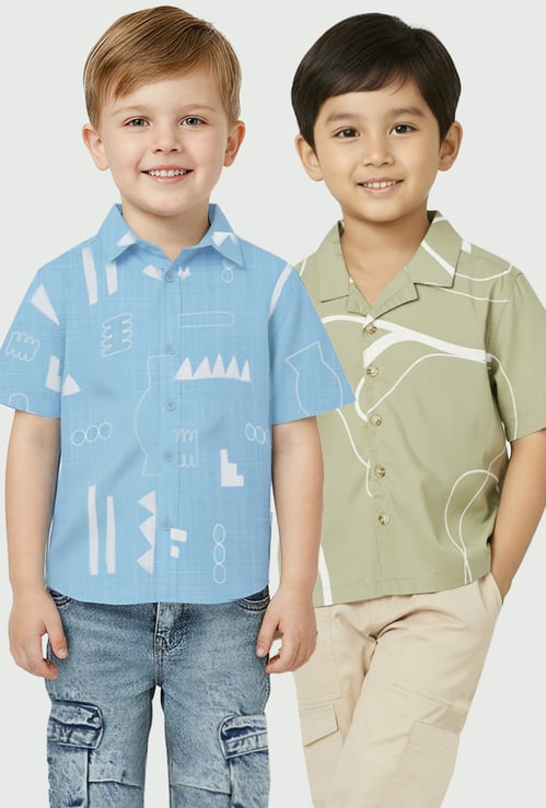 Boys Printed Shirts - Pack of 2
