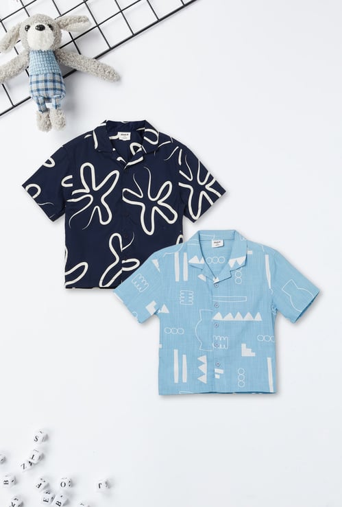 Boys Printed Resort Shirt - Pack of 2