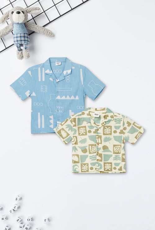 Boys Printed Resort Shirt - Pack of 2