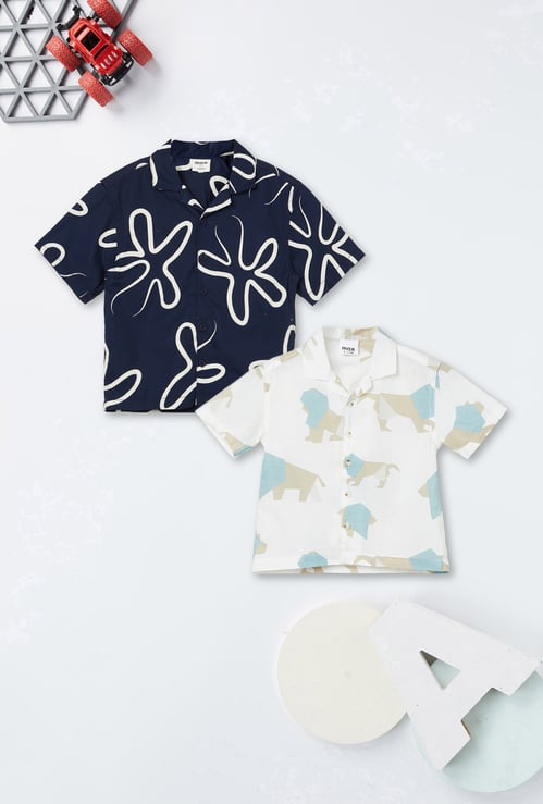 Boys Printed Resort Shirt - Pack of 2