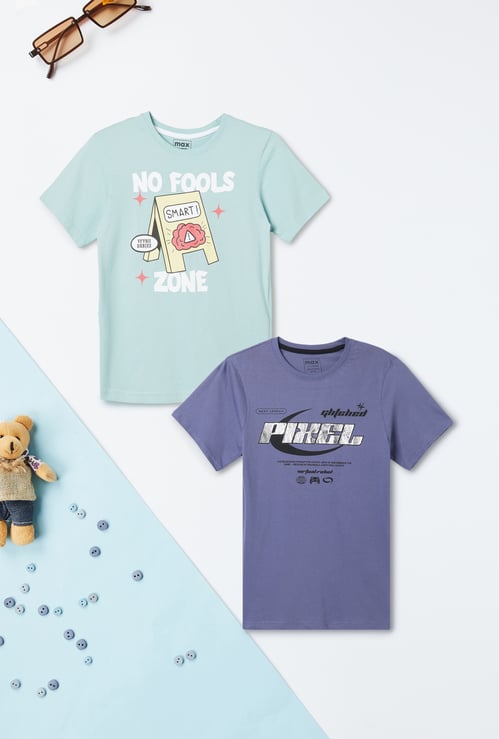 Boys Printed T-shirt - Pack of 2
