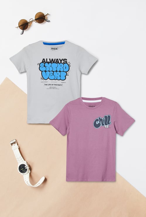 Boys Printed T-shirt - Pack of 2