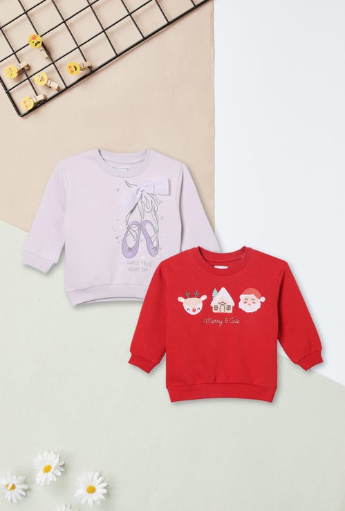 Girls Assorted Sweatshirts - Pack of 2