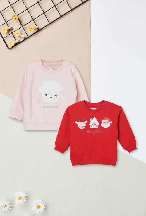 Girls Assorted Sweatshirt - Pack of 2