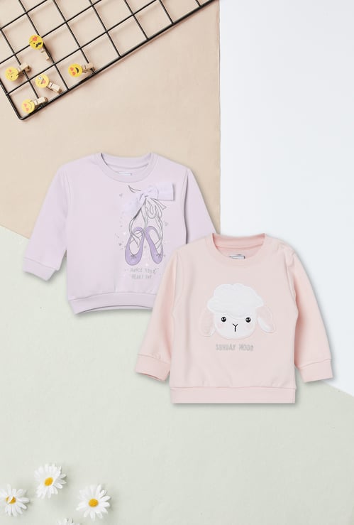 Girls Applique Sweatshirt - Pack of 2
