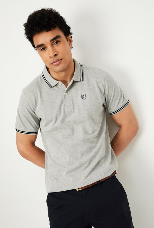 Men Solid Slim Fit Polo T-shirt