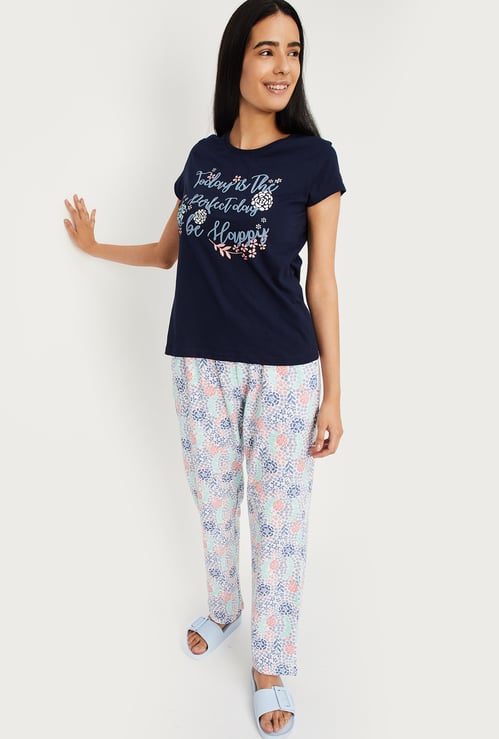 Women Printed PJ Set