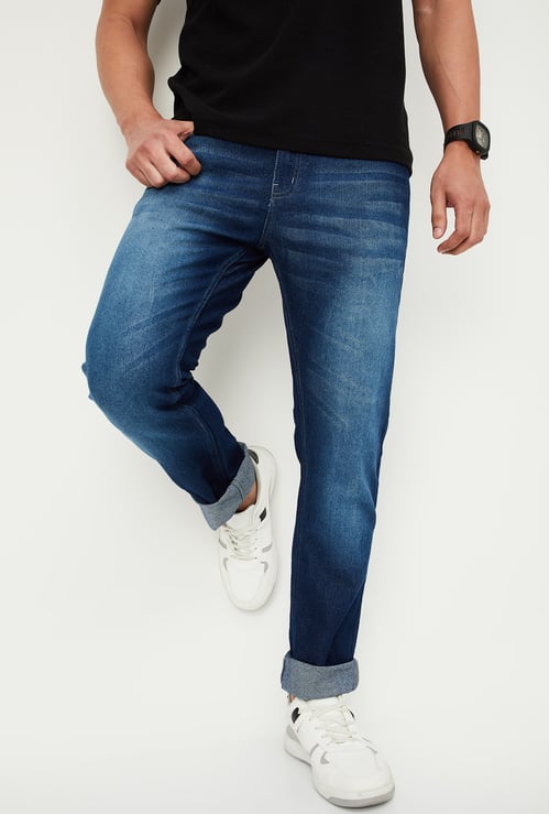 Men Stonewashed Regular Fit Jeans