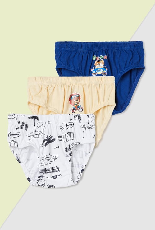 Boys Printed Briefs - Pack of 3