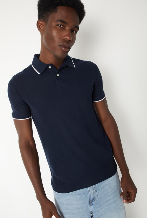 Men Solid Polo T-shirt