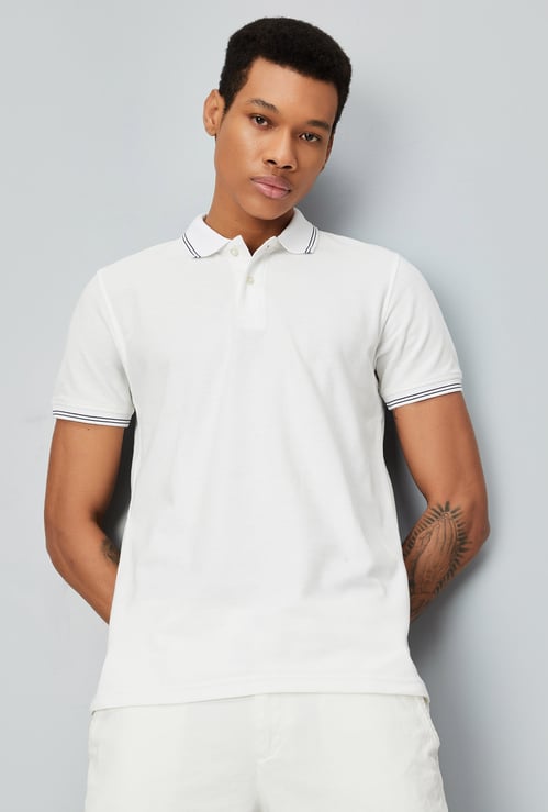 Men Slim Fit Polo T-shirt