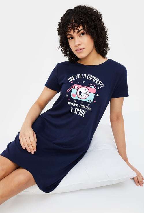 Women Printed Nightdress