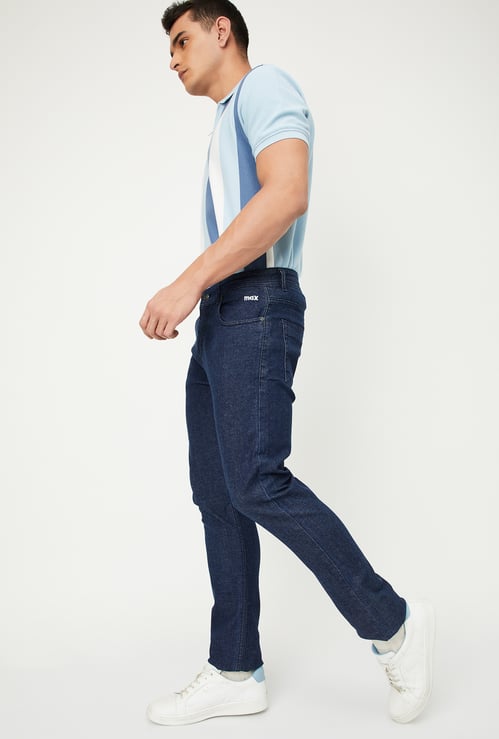 Men Solid Slim Fit Trousers