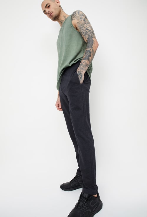 Men Solid Athleisure Track Pants