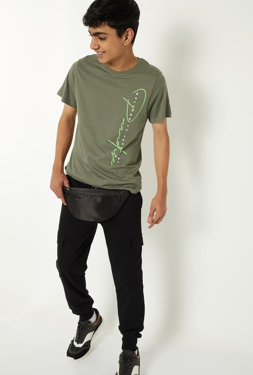 Boys Typographic Printed T-shirt