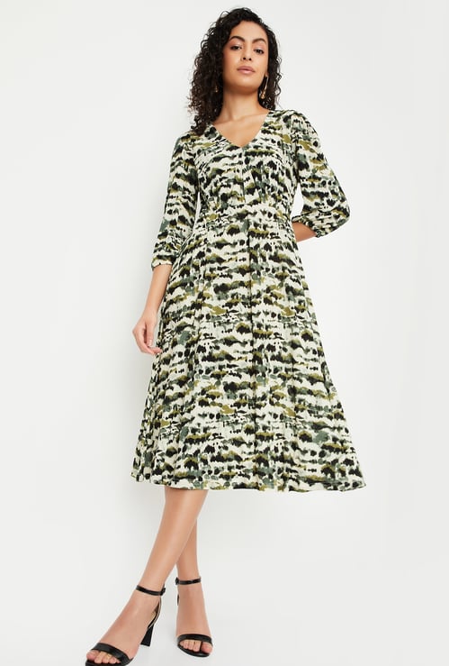 Women Printed Midi Dress