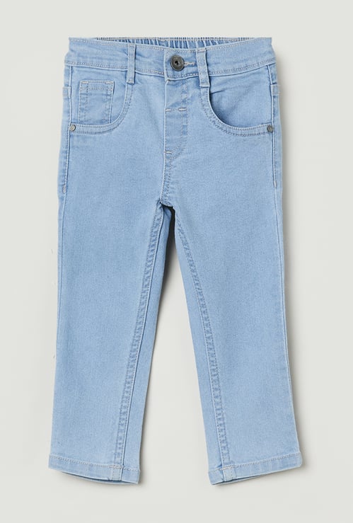 Boys Slim Fit Mid Wash Jeans