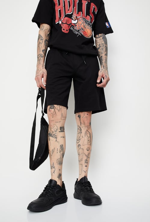Men Solid Athleisure Shorts