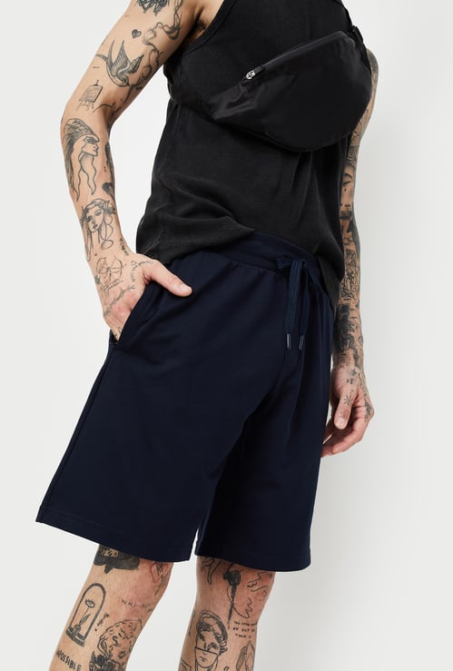 Men Solid Athleisure Shorts