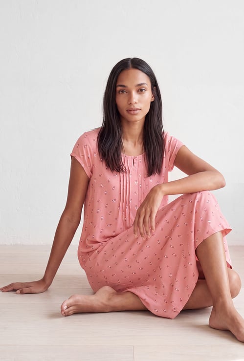 Women Floral Print Nightgown