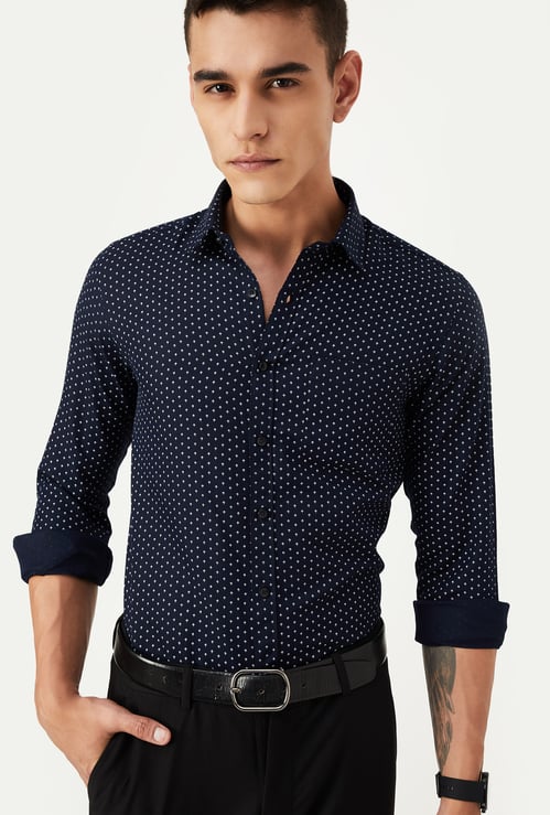 Men Slim Fit Printed Formal Shirt