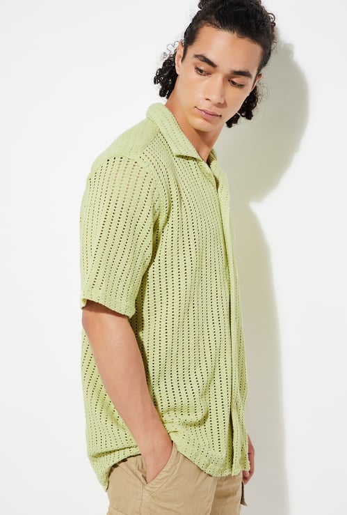 URB_N Men Oversized Woven Resort Shirt