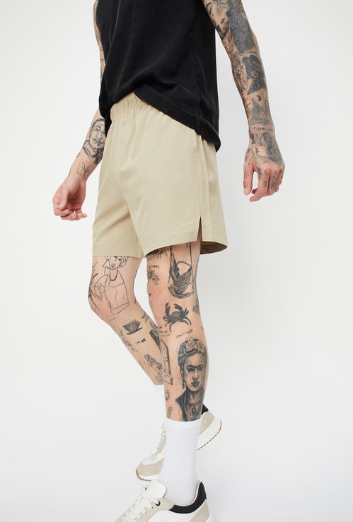 Men Solid Athleisure Shorts