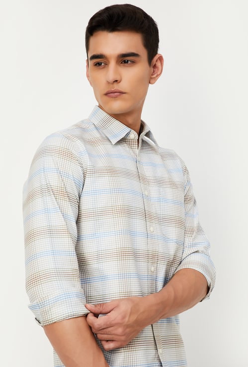 Men Regular Fit Checked Casual Shirt