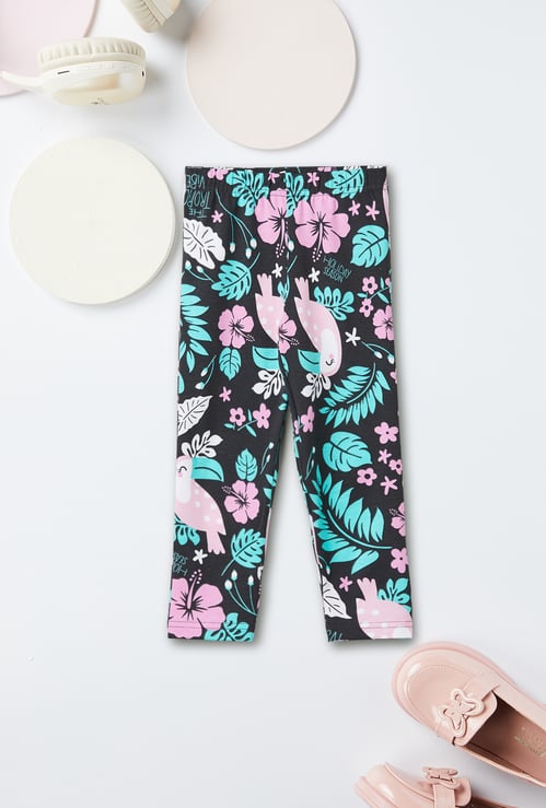 Girls Printed Full-Length Leggings