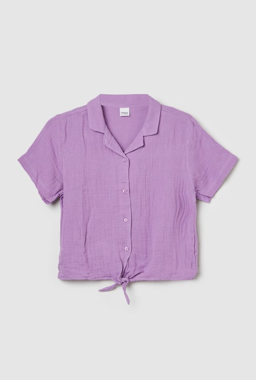 Girls Textured Resort Shirt