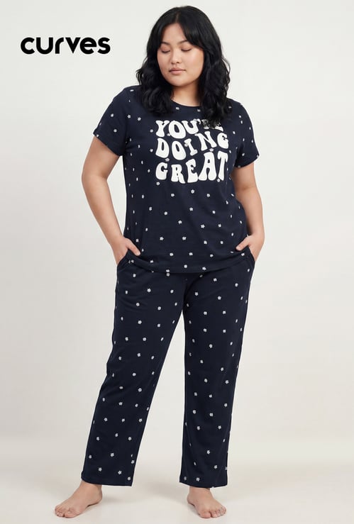 Women Printed PJ Set