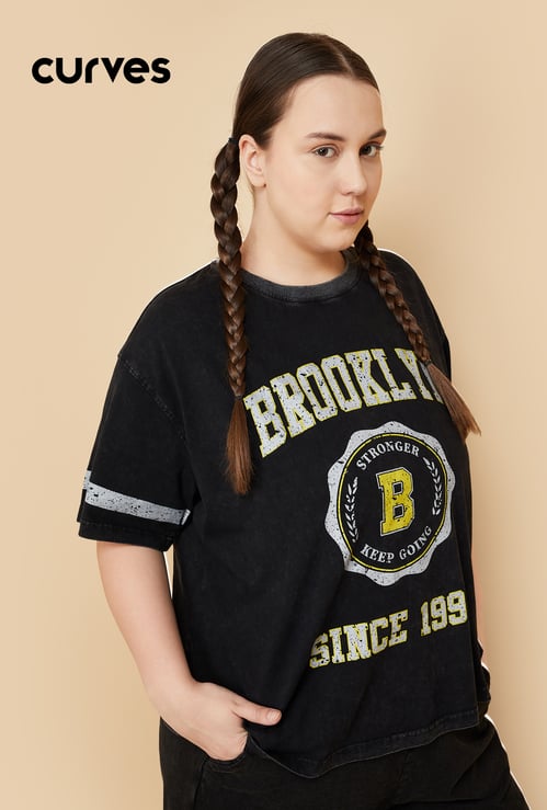 Women Oversized Graphic Sports T-shirt