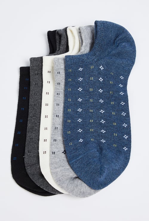 Men Printed Ankle Length Socks - Pack of 5