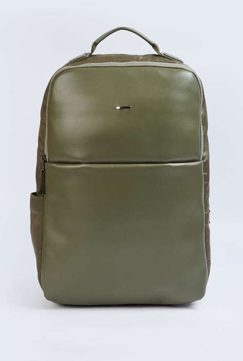 Men Solid Laptop Backpack