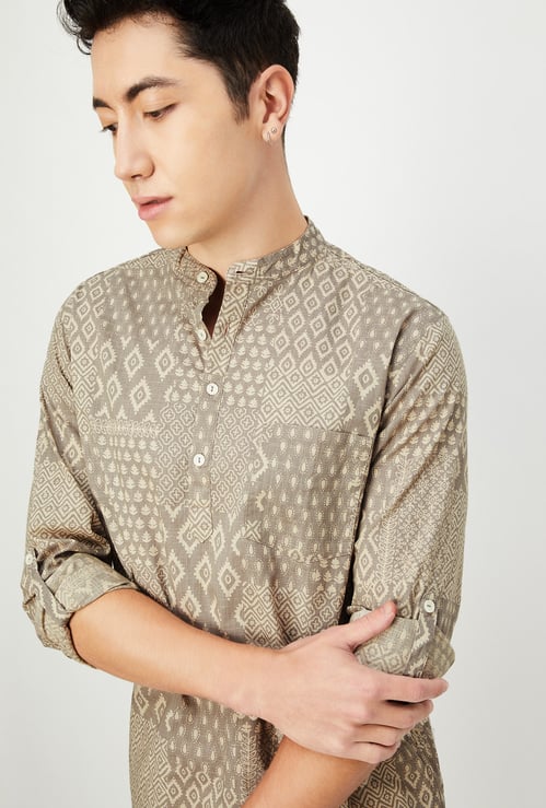 Men Printed Short Kurta