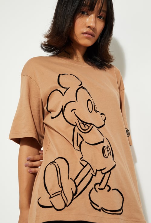 URB_N Women Mickey Mouse Printed T-shirt