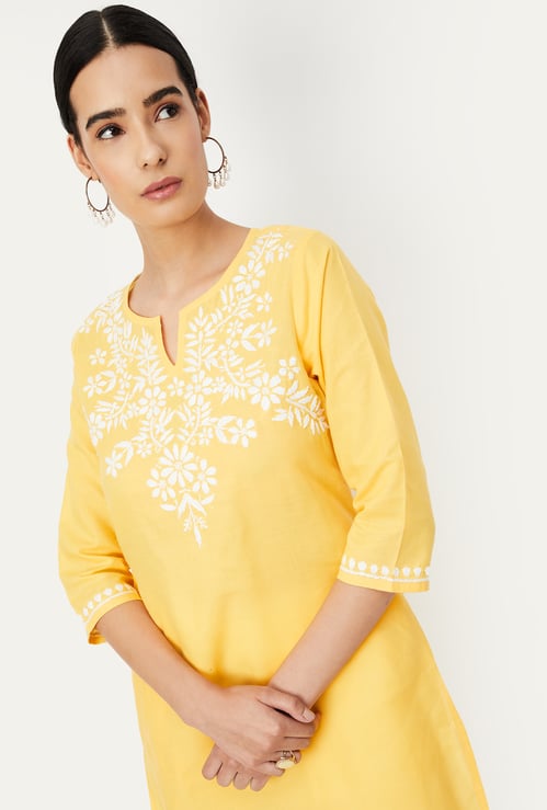 Women Chikankari Straight Kurta