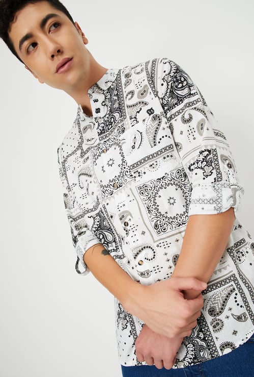 Men Bandana Printed Short Kurta