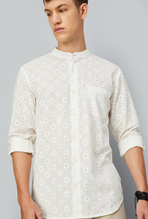 Men Schiffli Short Kurta