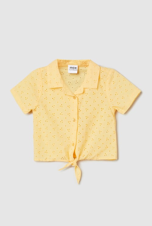 Girls Schiffli Shirt