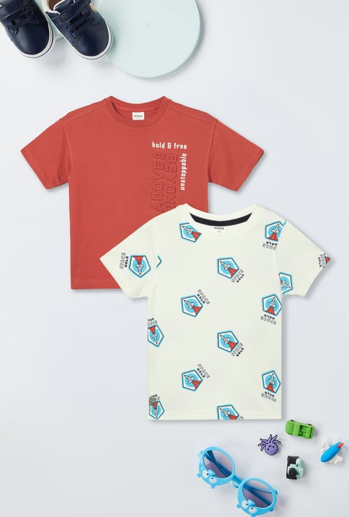 Boys Printed T-shirt - Pack of 2