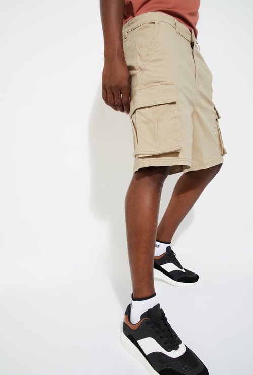 URB_N Men Solid Cargo Shorts