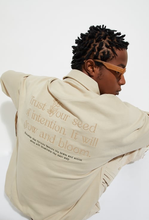 URB_N Men Oversized Embroidered Sweatshirt