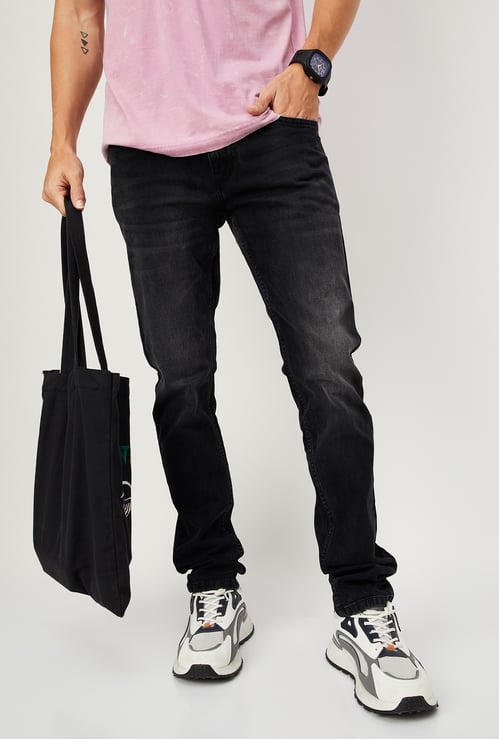 Men Whiskered Skinny Fit Jeans